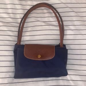 Navy Blue Longchamp Tote bay Medium